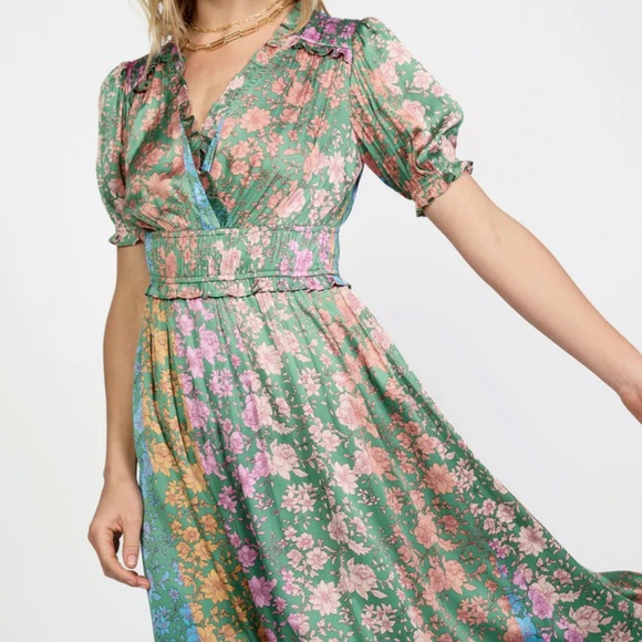 Current Air | Gradient Floral Surplice Midi Dress NWT - Picture 3 of 10